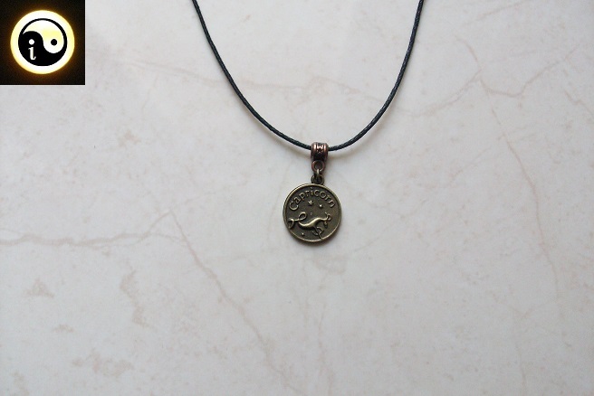 Wisiorek astrologiczny - na regulowanym sznurku - znak zodiaku Koziorożec